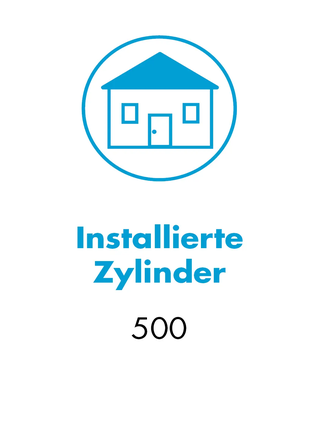 WILKA Factsheet zur mechanischen Zutrittslösung mit 500 installierten Zylindern des Produkttyps ‚Mechanische Zylinder‘ aus dem System SI6. Keine Identmedien verwendet.
