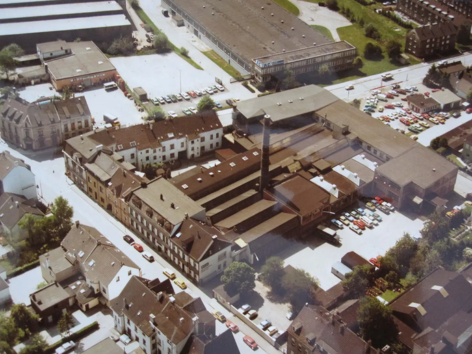 Historisches Foto: Luftbildaufnahme des WILAK Firmengeländes Historisches Foto: Luftbildaufnahme des WILAK Firmengeländes